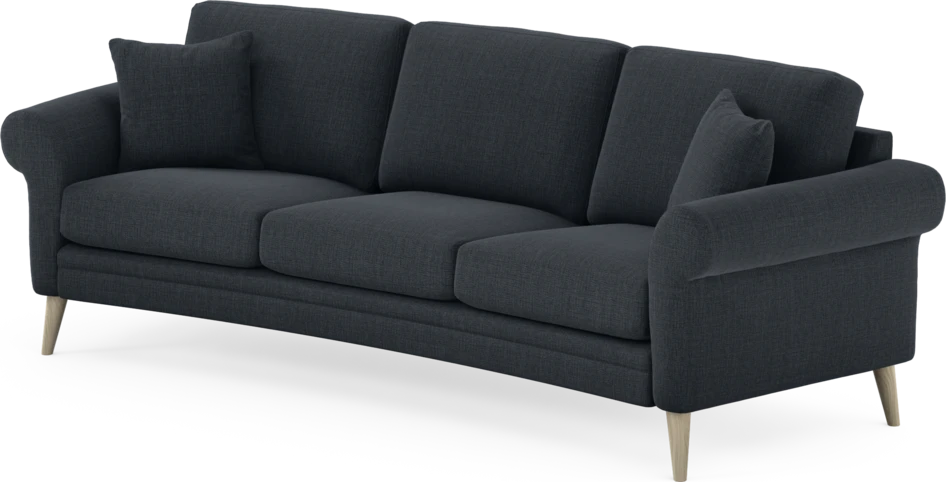 Eden - 3-sits soffa svängd - Blå