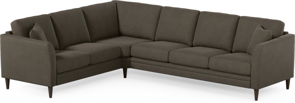Eden - Hörnsoffa, 2+3-sits - Brun
