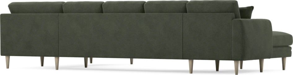 Eden - 3-sits soffa med schäslong vänster och divan höger - Grön