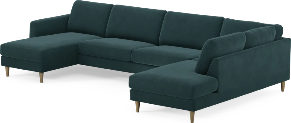 Bridge - 3-sits soffa med schäslong vänster och divan höger - Blå