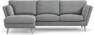 Madison Lux - 2-sits soffa med schäslong vänster - Grå