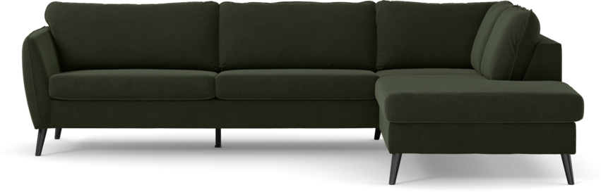 County - 2,5-sits soffa med divan höger - Grön