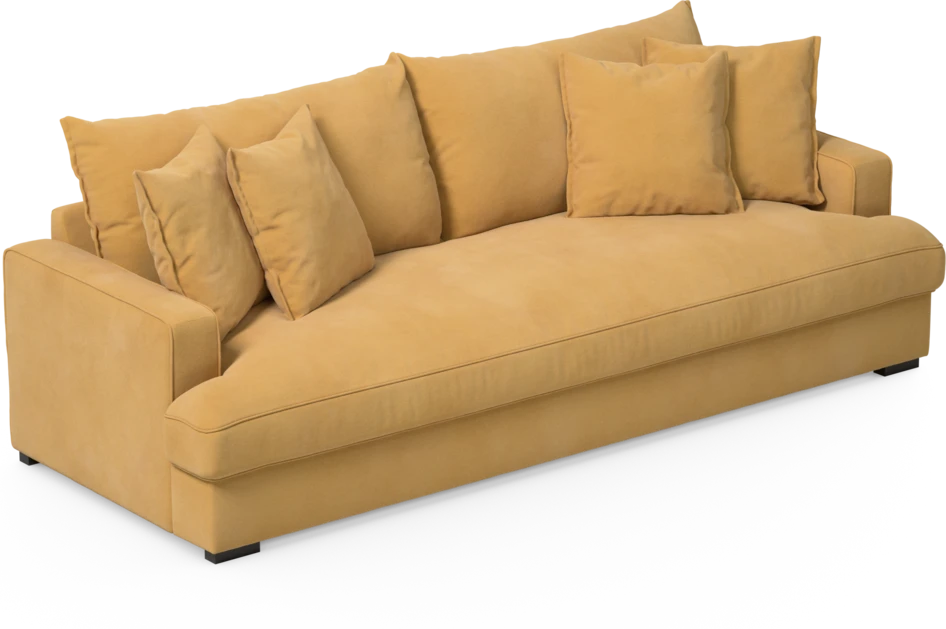 Mila - 4-sits soffa, hel dyna - Gul