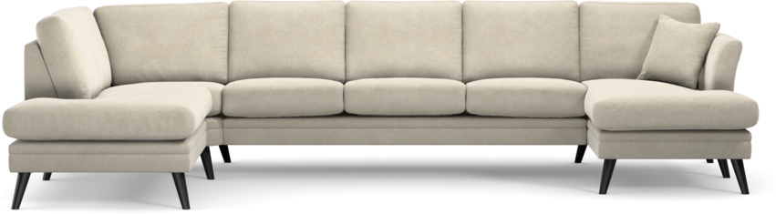 Eden - 3-sits soffa med divan vänster och schäslong höger - Beige