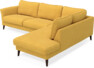 Bridge - 3-sits soffa med divan höger - Gul