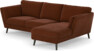 Madison - 2-sits soffa med schäslong höger - Orange