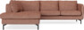 Madison - 2-sits soffa med divan vänster - Röd