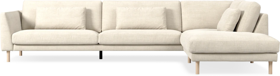 Willow - 4-sits soffa med divan höger, fast klädsel - Beige