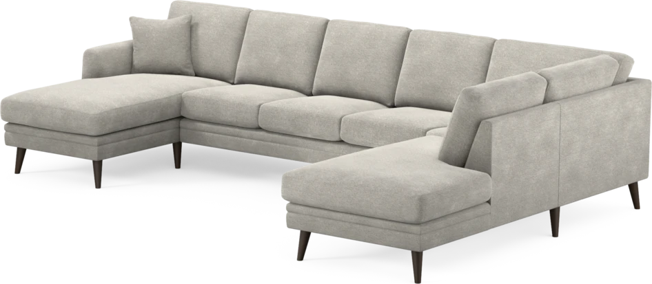 Eden - 3-sits soffa med schäslong vänster och divan höger - Grå