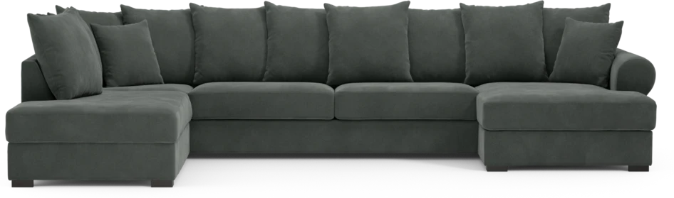 Town - 3-sits soffa med divan vänster och schäslong höger - Grå
