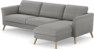 Bridge - 3-sits soffa med schäslong höger - Grå
