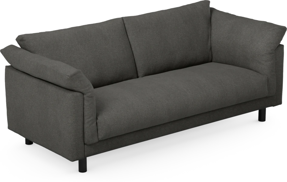 Cherrie - 2,5-sits soffa, hel dyna, fast klädsel - Grå