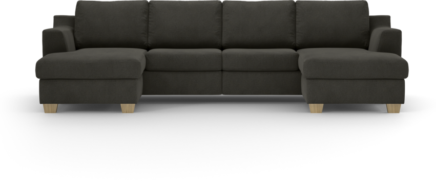 Friday - 2-sits soffa med två schäslonger - Grå