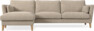 Winston - 3-sits soffa med schäslong, vändbar - Beige