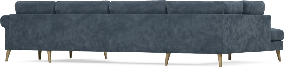Bridge - 3-sits soffa med divan vänster och schäslong höger - Blå