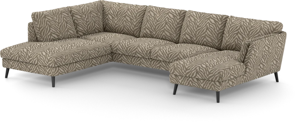 Madison - 2-sits soffa med divan vänster och schäslong höger - Brun