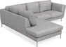 Madison - 2-sits soffa med divan vänster - Grå