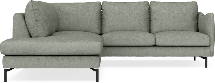 Madison - 2-sits soffa med divan vänster - Turkos