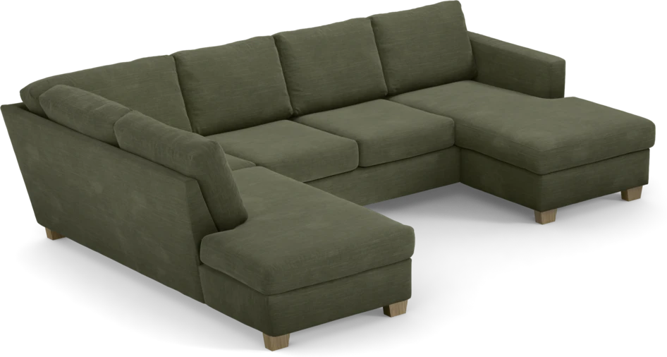 Friday - 3-sits soffa med divan vänster och schäslong höger - Grön