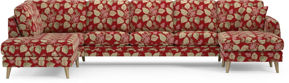 Eden - 3-sits soffa med divan vänster och schäslong höger - Flerfärgad
