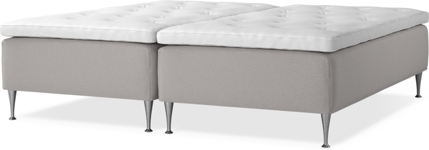 Delux Dream - Ramsäng, dubbelsäng med bäddmadrass - Grå