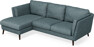Madison Lux - 2-sits soffa med schäslong vänster - Turkos