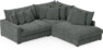 Rossi - 2-sits soffa med divan höger - Grå