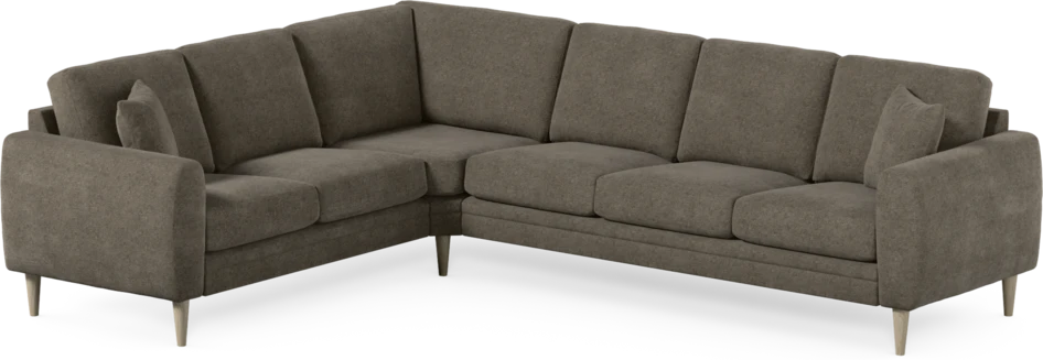 Eden - Hörnsoffa, 2+3-sits - Brun