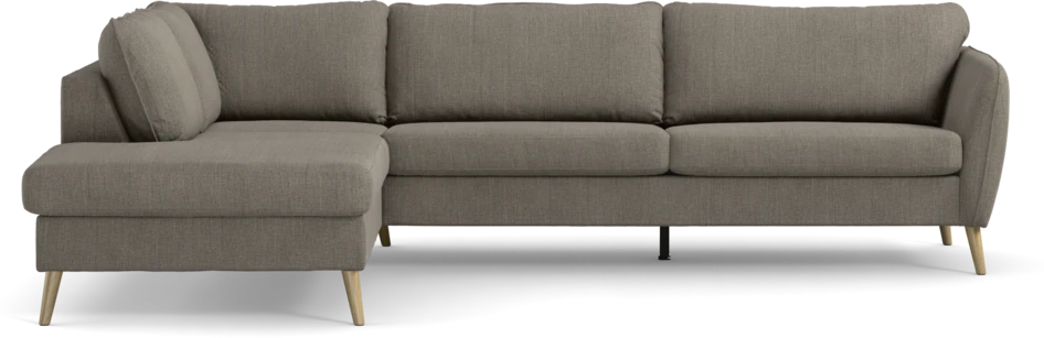 County - 2,5-sits soffa med divan vänster - Brun