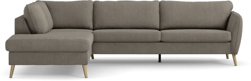County - 2,5-sits soffa med divan vänster - Brun