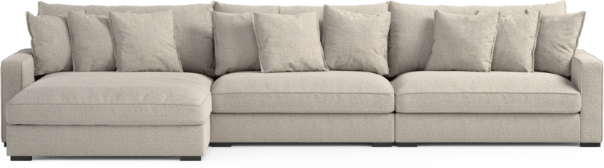 Rossi - 4-sits soffa med schäslong XL vänster - Beige