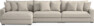 Rossi - 4-sits soffa med schäslong XL vänster - Beige