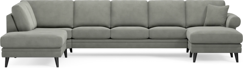 Eden - 3-sits soffa med divan vänster och schäslong höger - Grå