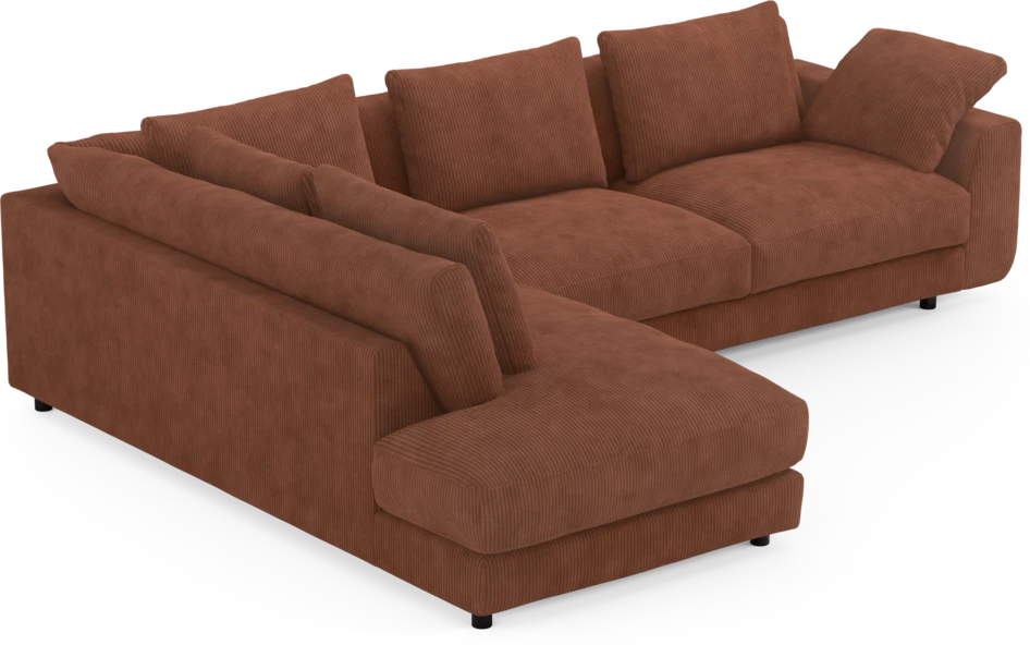 Amie - 3-sits med divan vänster - Orange