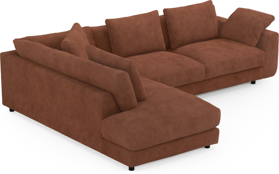 Amie - 3-sits med divan vänster - Orange