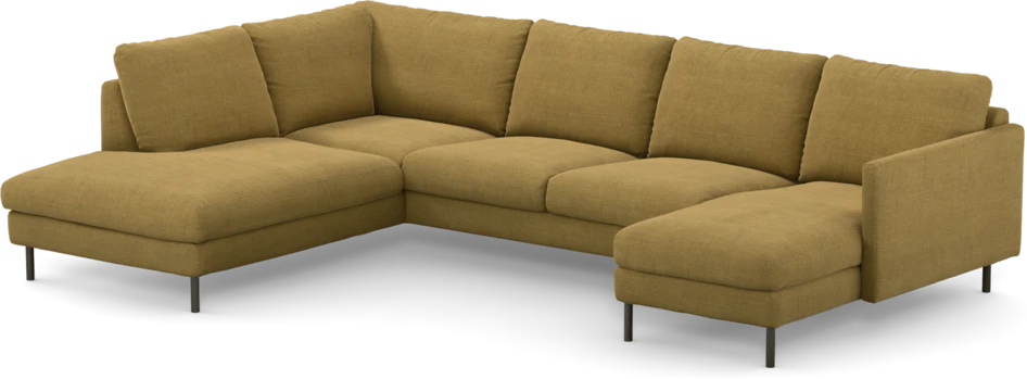 Madison - 2-sits soffa med divan vänster och schäslong höger - Gul