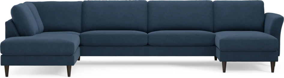Bridge - 3-sits soffa med divan vänster och schäslong höger - Blå