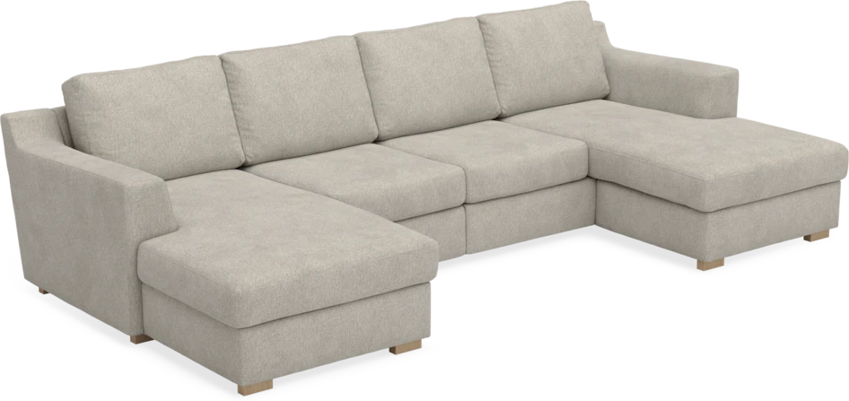 Friday - 2-sits soffa med två schäslonger - Beige