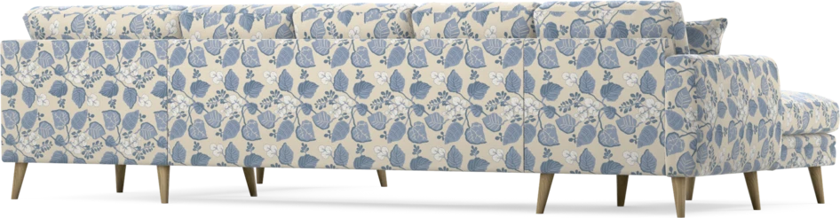 Eden - 3-sits soffa med schäslong vänster och divan höger - Flerfärgad
