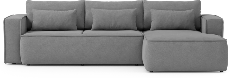 Ide - Bäddsoffa 3-sits med schäslong höger - Grå