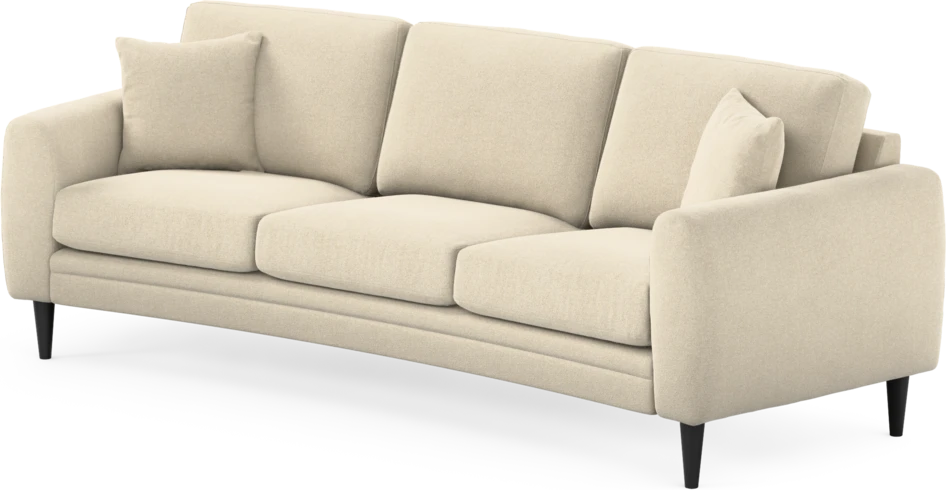 Eden - 3-sits soffa svängd - Beige