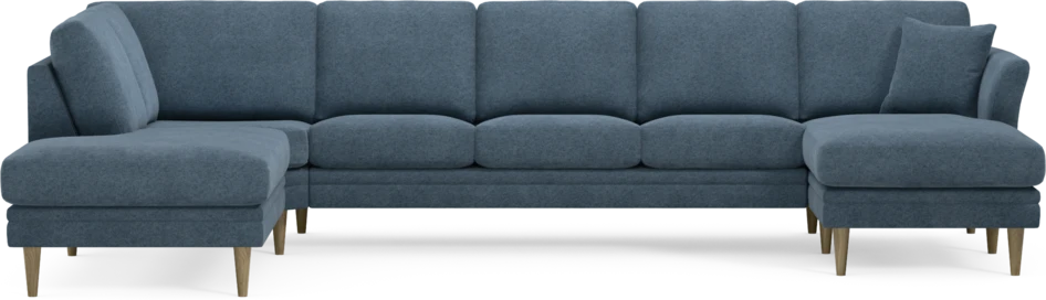 Eden - 3-sits soffa med divan vänster och schäslong höger - Blå