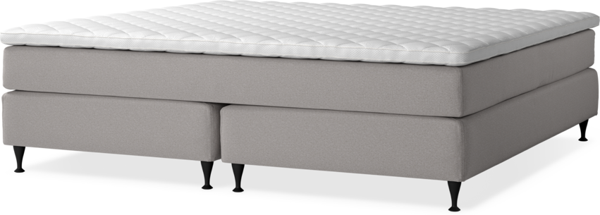 Delux Sense - Kontinentalsäng, dubbelsäng med bäddmadrass - Grå