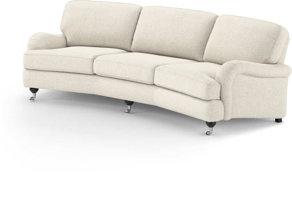 Oxford - 3-sits soffa svängd - Vit