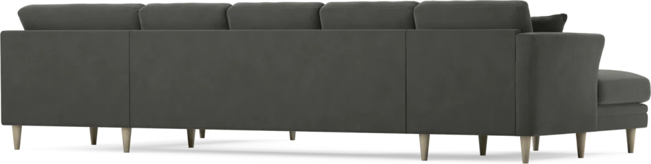 Eden - 3-sits soffa med schäslong vänster och divan höger - Grå