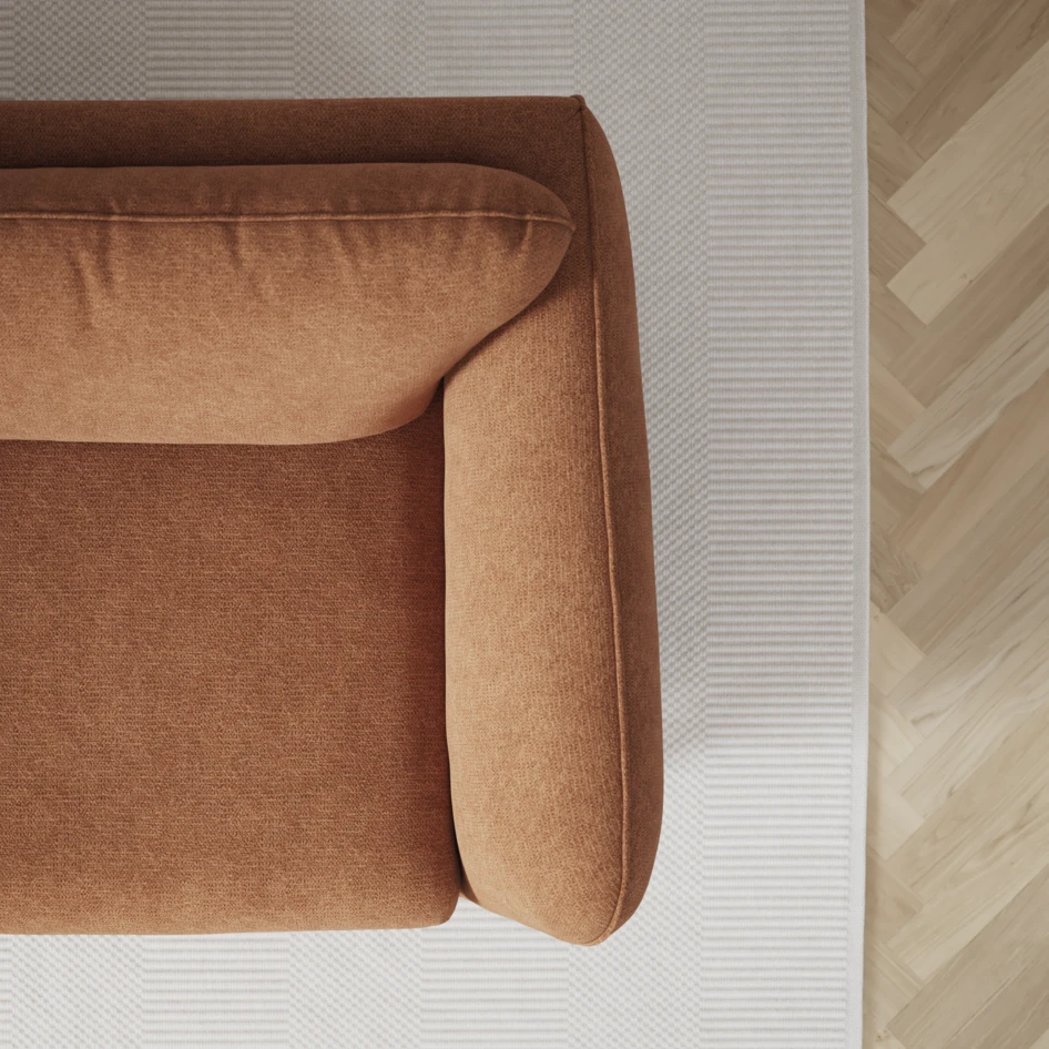 Madison - 2-sits soffa med divan vänster och schäslong höger - Orange