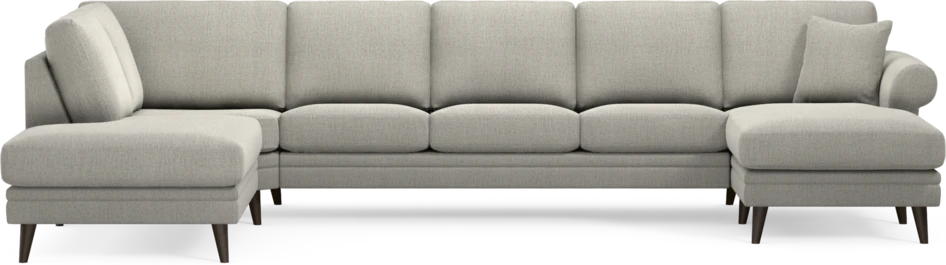 Eden - 3-sits soffa med divan vänster och schäslong höger - Grå