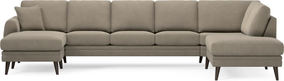 Eden - 3-sits soffa med schäslong vänster och divan höger - Beige