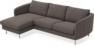 Madison Lux - 2-sits soffa med schäslong vänster - Grå