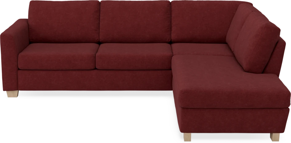 Friday - 2,5-sits soffa med divan höger - Rosa